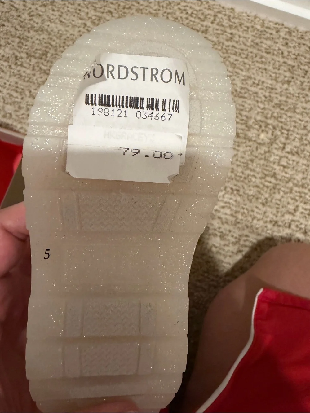 Hunter Kids Silver Rain Boots Box Label